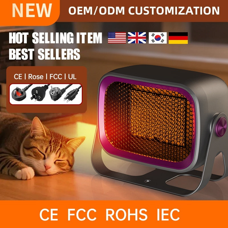 Smart 1200W desktop & wall-mount space heater for home and office. Quiet, compact, energy-efficient heater perfect for desks, bedrooms, and small rooms.